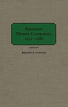 American theatre companies, 1931-1986
