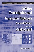 In vitro transcription and translation protocols.