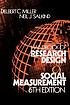 Handbook of research design & social measurement by  Delbert C Miller 