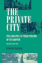 The private city : Philadelphia in three periods of its growth