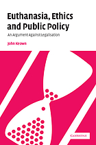 Euthanasia, ethics, and public policy : an argument against legalisation