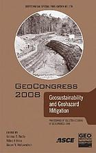 Geosustainability and geohazard mitigation : proceedings... by Krishna R Reddy