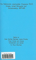 The Federacion Anarquista Uruguaya (FAU) : crisis, armed struggle and dictatorship, 1967-1985