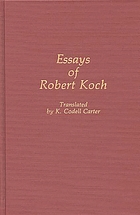 Essays of Robert Koch