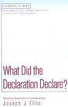What did the Declaration declare?