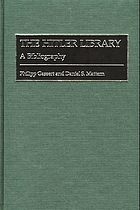 The Hitler library : a bibliography