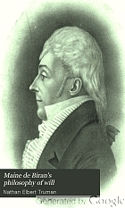Maine de Biran's philosophy of will,