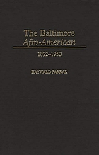 The Baltimore Afro-American, 1892-1950