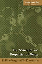 The Structure and Properties of Water : .