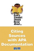 What every student should know about citing sources with APA documentation