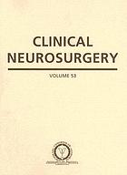 Proceedings of the Congress of Neurological Surgeons.