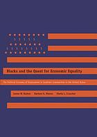 Blacks and the quest for economic equality : the political economy of employment in Southern communities in the United States