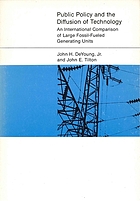 Public policy and the diffusion of technology : an international comparison of large fossil-fueled generating units