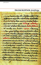 Arioflotga : being a revised index of first lines of The Great Anthology