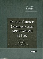 Public choice concepts and applications in law