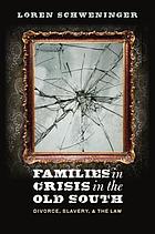 Families in crisis in the Old South : divorce, slavery, and the law