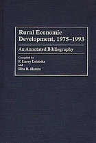 Rural economic development, 1975-1993 : an annotated bibliography