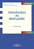 Introduction au droit public by Élisabeth Zoller