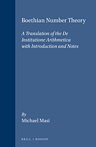 Boethian number theory : a translation of the De institutione arithmetica (with introduction and notes)