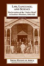 Law, language, and science : the invention of the 