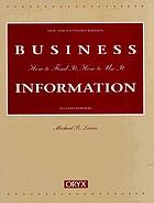 International business information : how to find it, how to use it.
