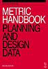 Metric Handbook. by David Adler