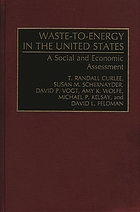 Waste-to-energy in the United States : a social and economic assessment