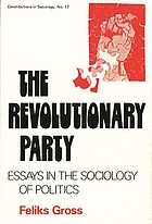The revolutionary party; essays in the sociology of politics.