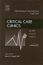 Monitoring in the intensive care unit