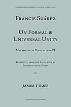 On formal and universal unity; De unitate formali et universali