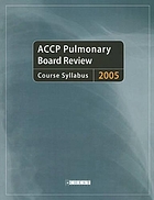 Accp pulmonary board review : course syllabus
