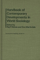 Handbook of contemporary developments in world sociology