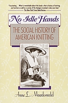 No idle hands : the social history of American knitting