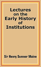 Lectures on the early history of institutions