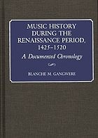 Music history during the Renaissance period, 1425-1520 : a documented chronology