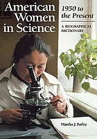 American Women in Science: A Biographical Dictionary