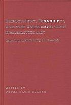 Employment, disability, and the Americans with Disabilities Act : issues in law, public policy, and research
