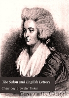 The salon and English letters; chapters on the interrelations of literature and society in the age of Johnson,
