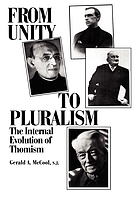 From unity to pluralism : the internal evolution of Thomism