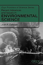 Recent advances and issues in environmental science