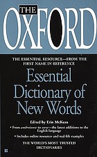 The Oxford essential dictionary of new words