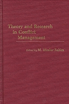 Theory and research in conflict management