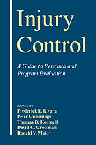 Injury control : a guide to research and program evaluation