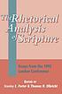 The rhetorical analysis of scripture : essays... by  Stanley E Porter 