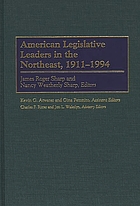 American legislative leaders in the Northeast, 1911-1994