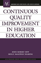 Continuous quality improvement in higher education
