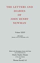 The letters and diaries of John Henry Newman. Vol.26, Aftermaths, January 1872 to December 1873