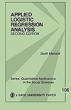 Applied logistic regression analysis