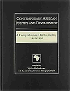 Contemporary African politics and development : a comprehensive bibliography, 1981-1990