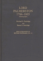 Lord Palmerston, 1784-1865 : a bibliography
